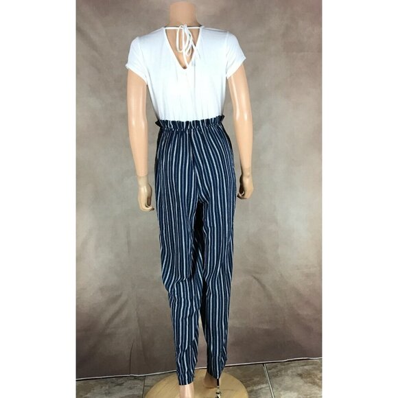 BAILEY BLUE Short Sleeve V-neck Striped Jumpsuit NWT XL - Picture 9 of 9
